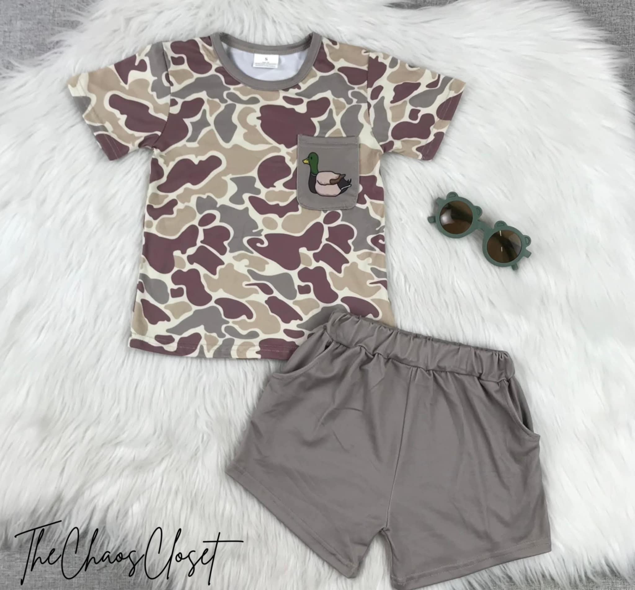 Camo Duck Shorts Set