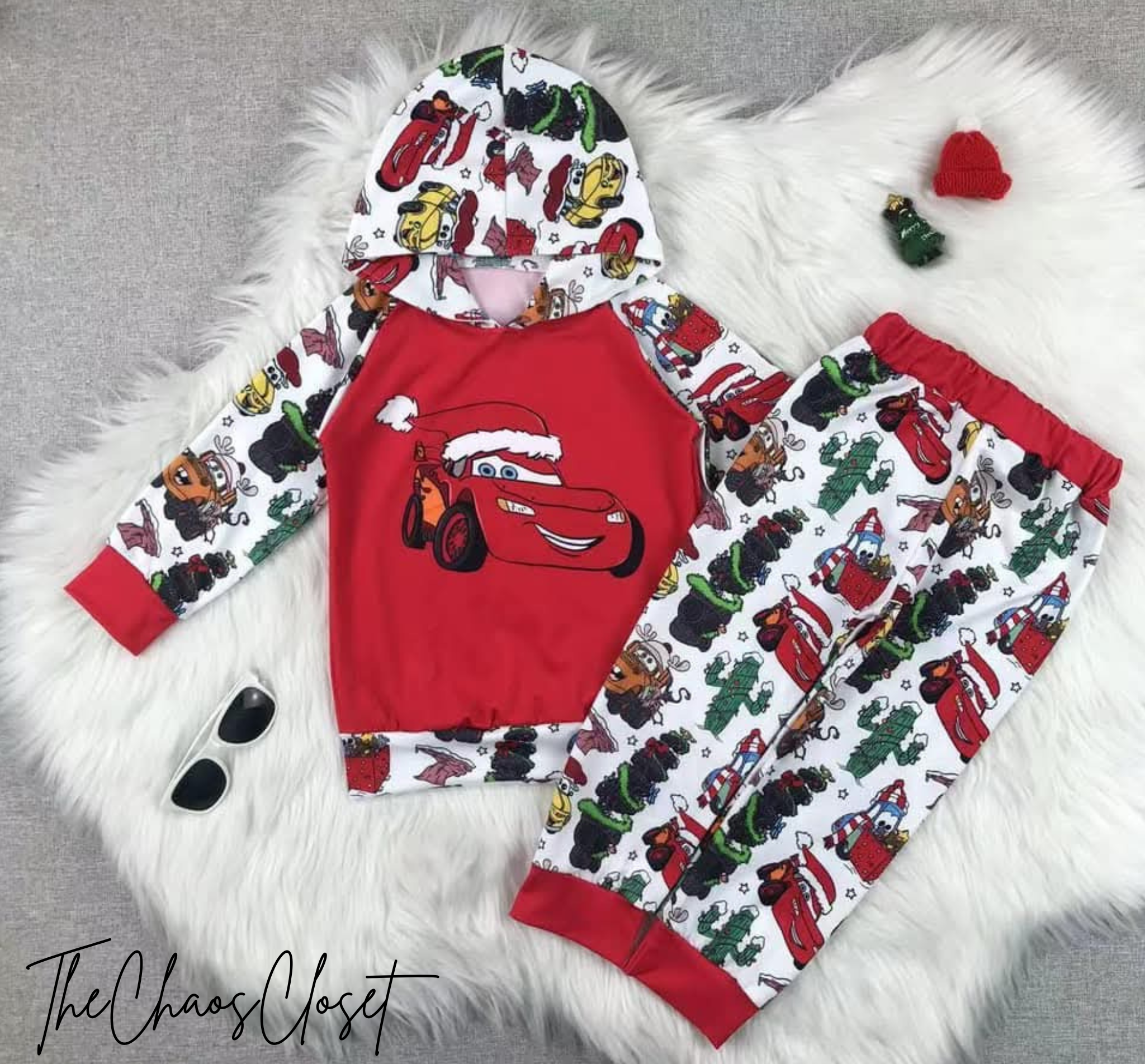 Car Christmas Hooded Set