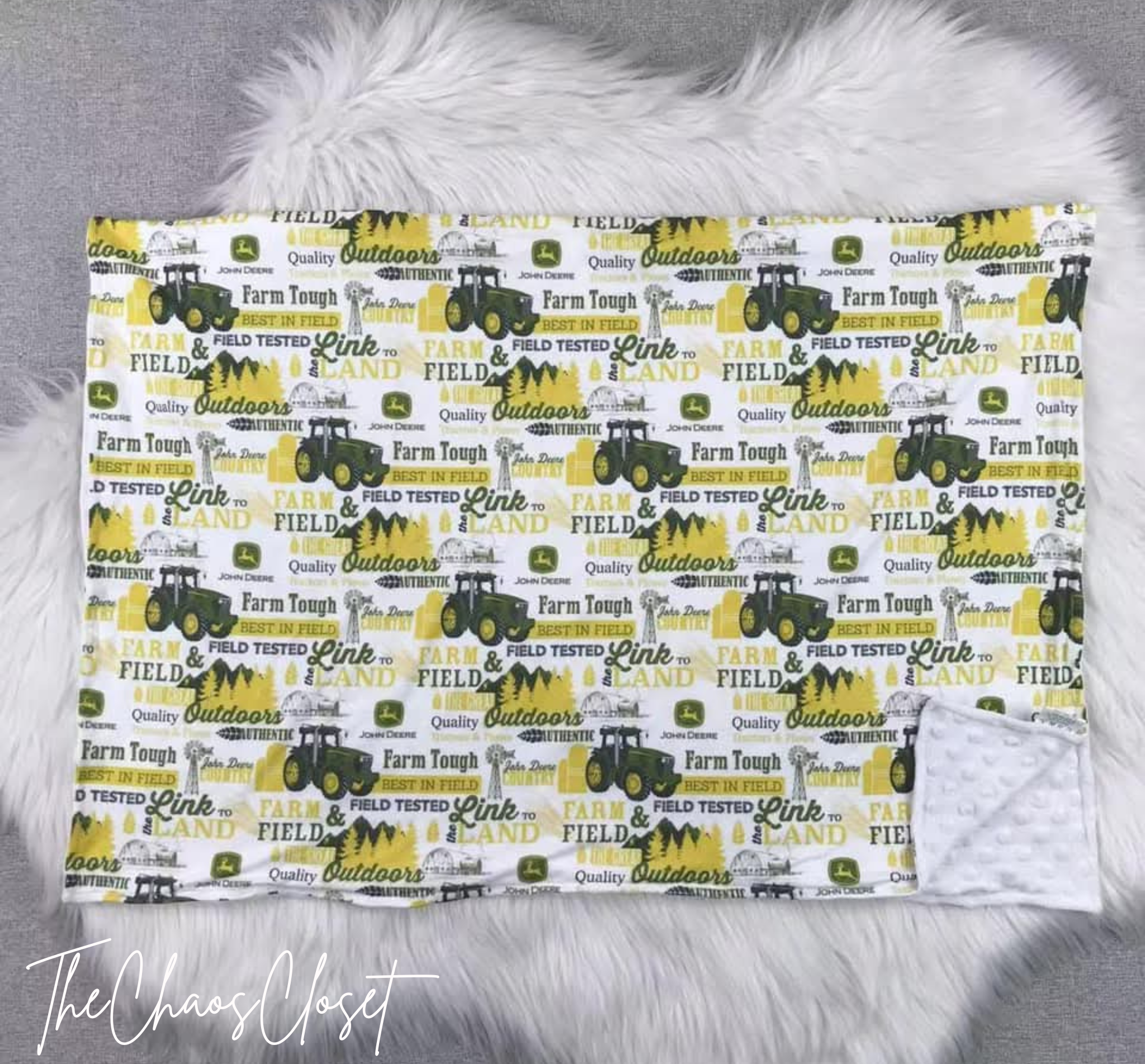 Big Green Tractor Blanket