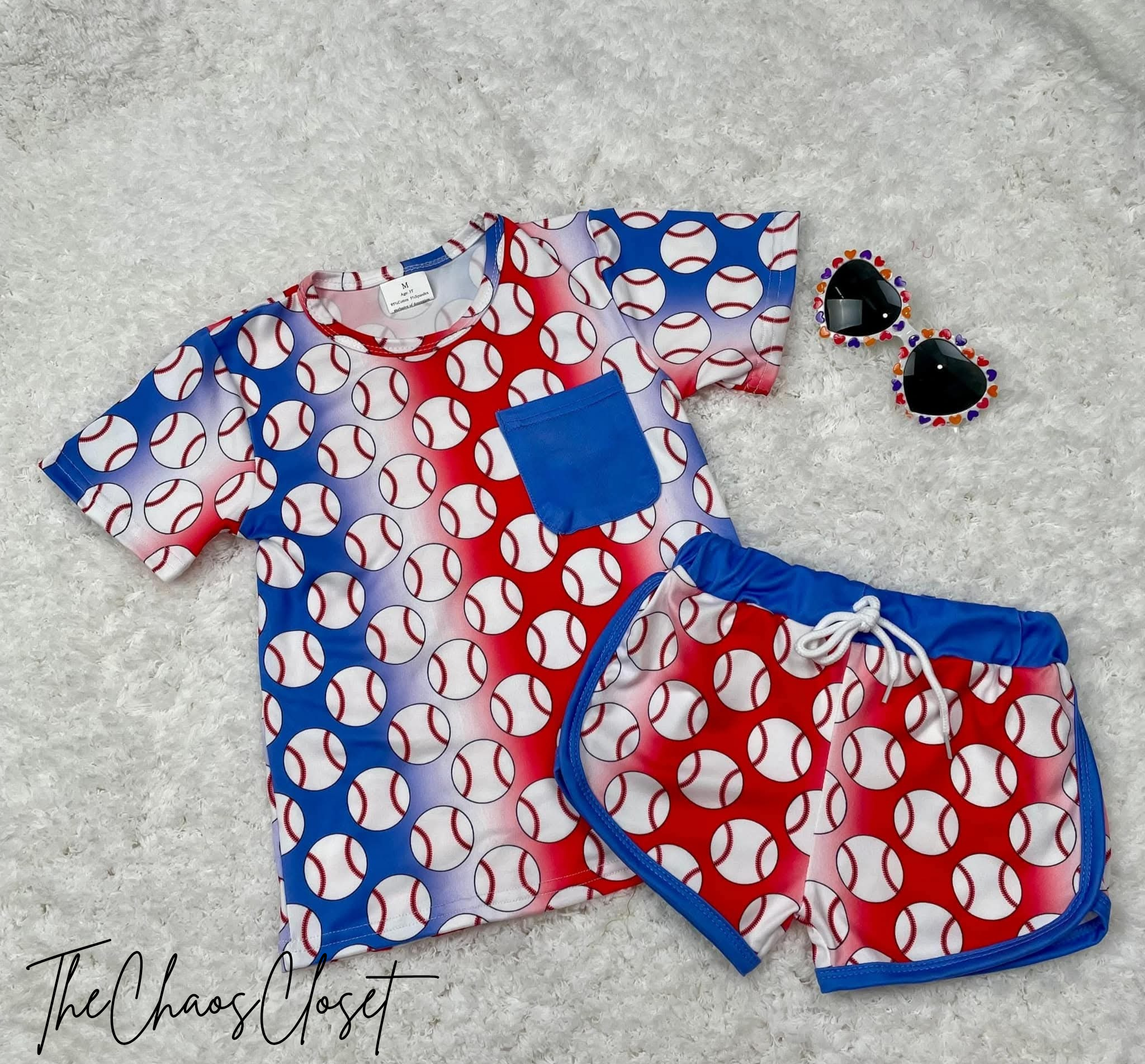 Take Me Out to the Ballgame Shorts Set