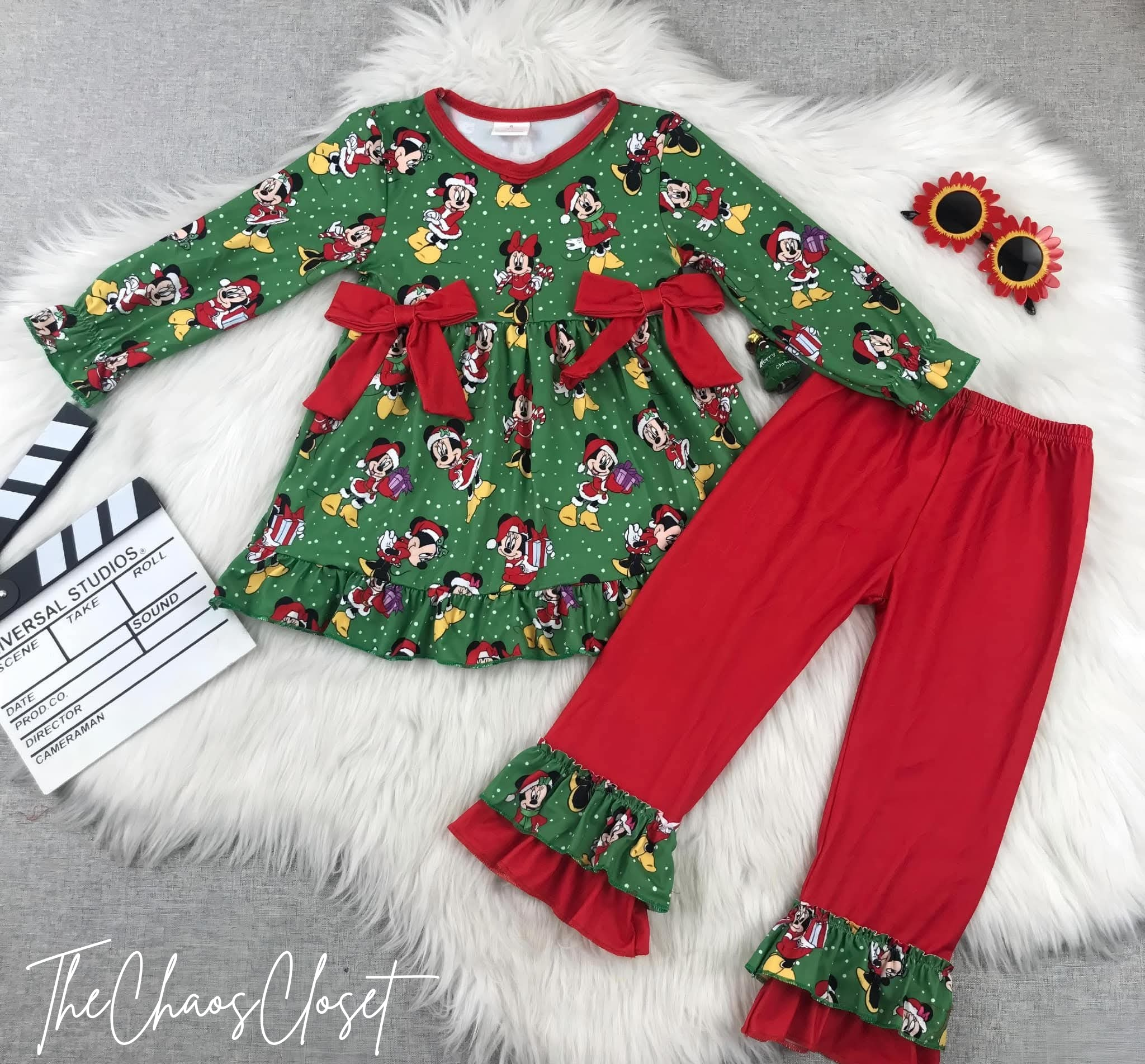 Min*ie Christmas Pants Set