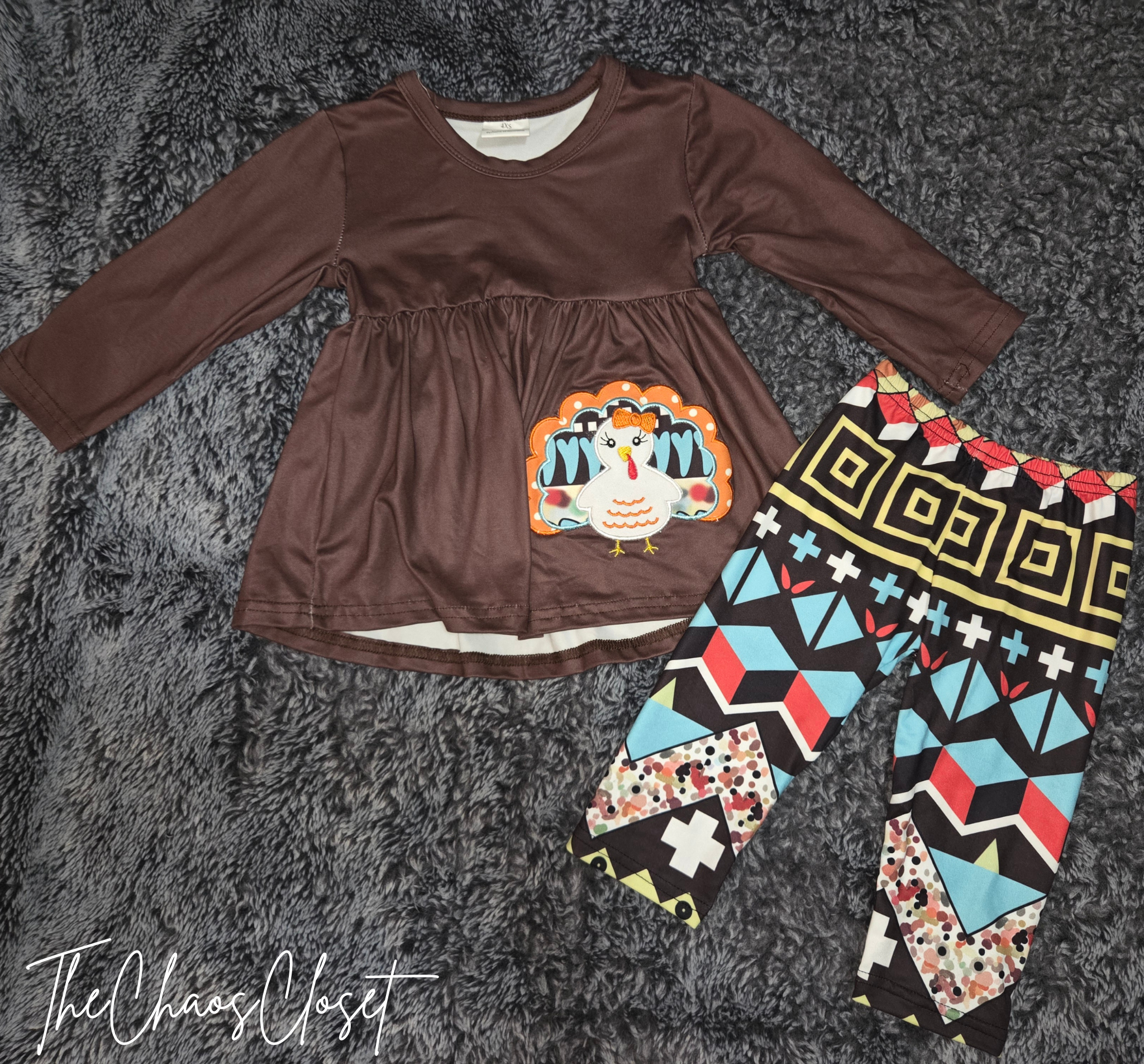 Thanksgiving Aztec Pants Set