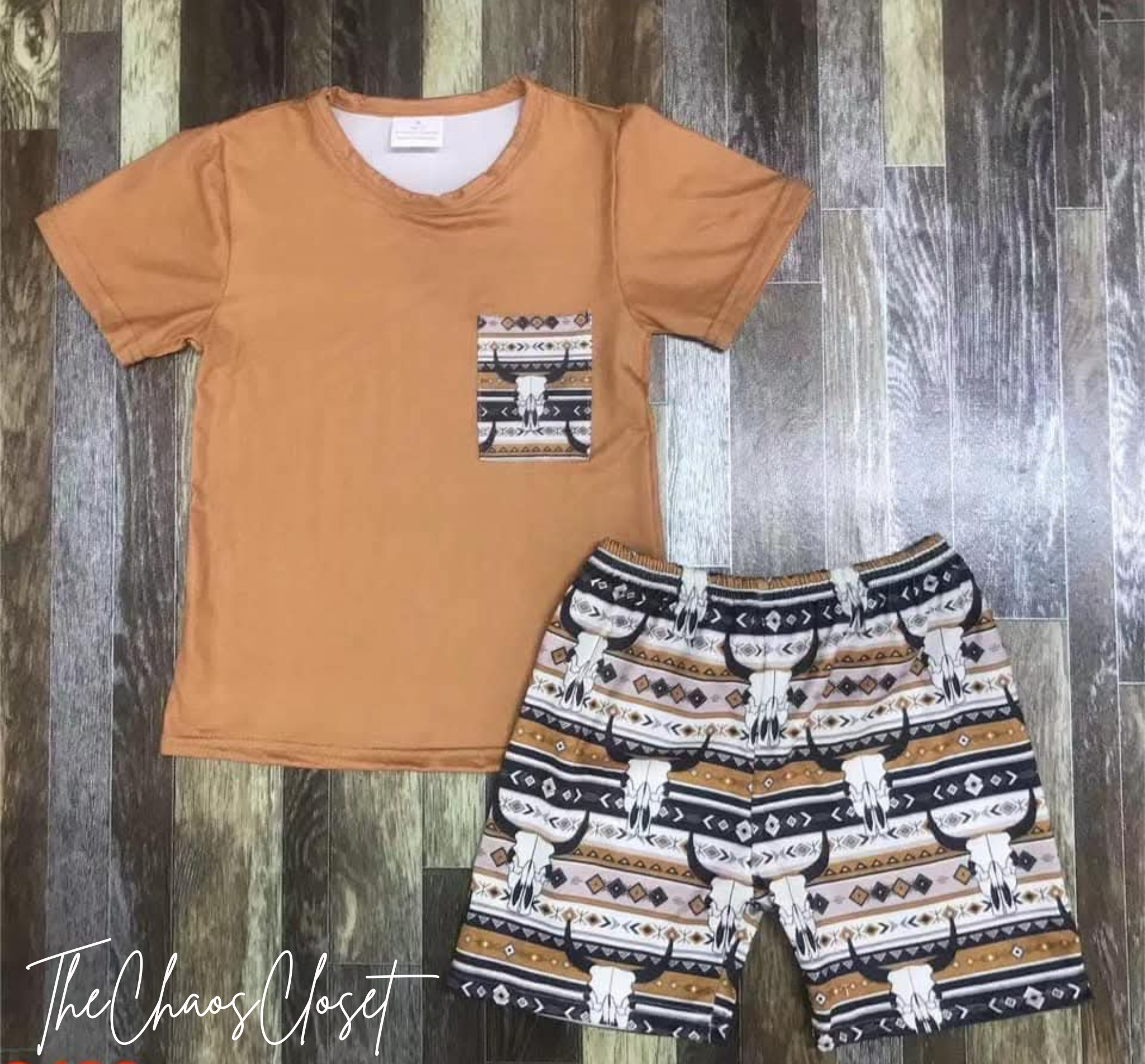 Lil Cowboy Shorts Set