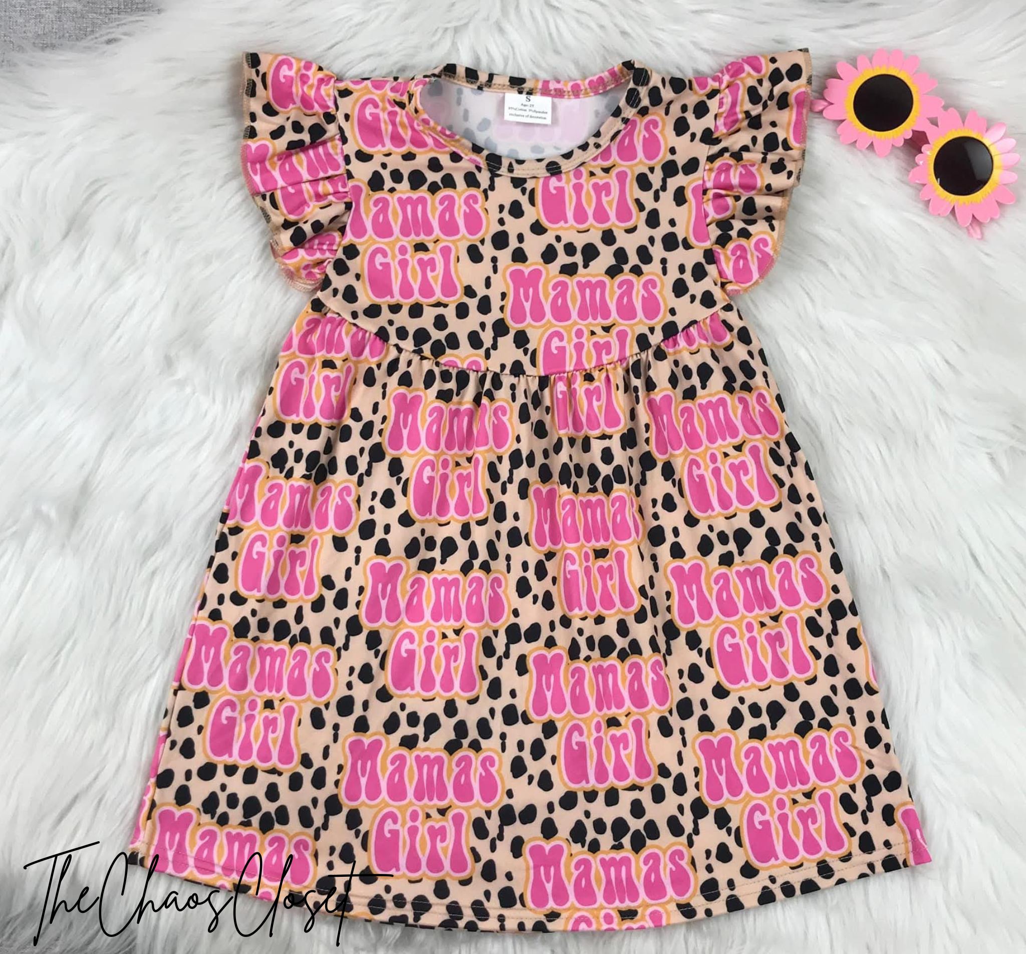 Mamas Girl Flutter Sleeve Dress