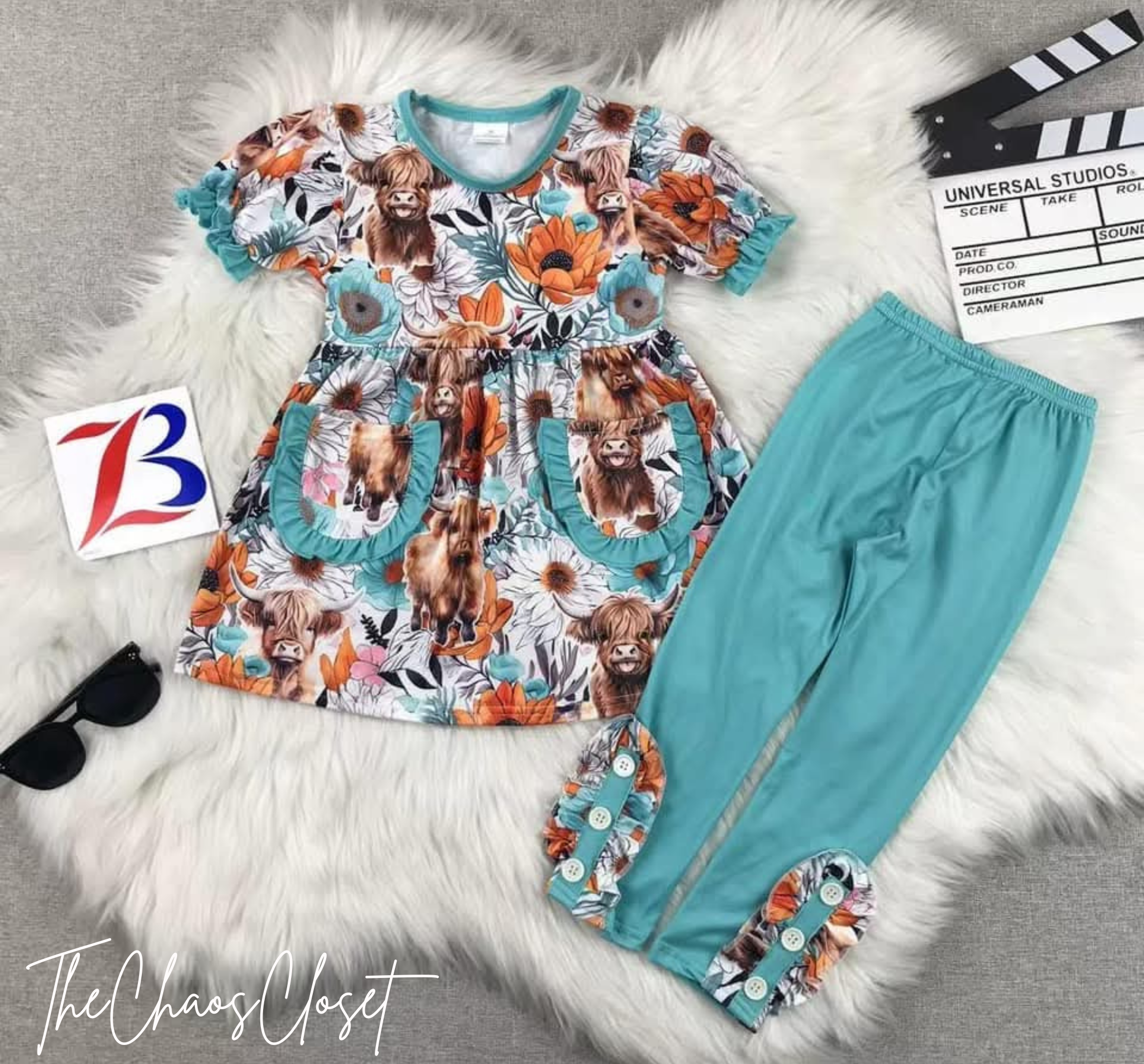 Highland Turquoise Pants Set