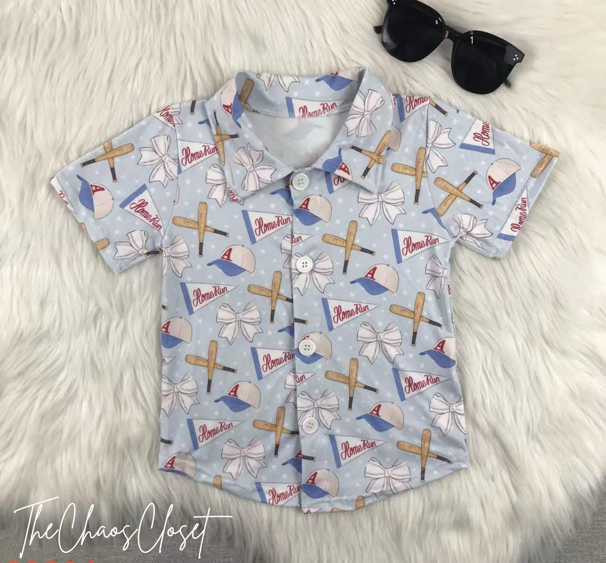 Play Ball Button Up