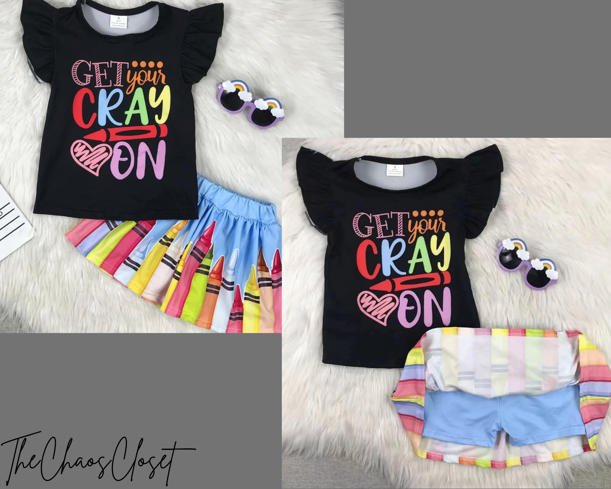 Get Your Cray-On Skort Set