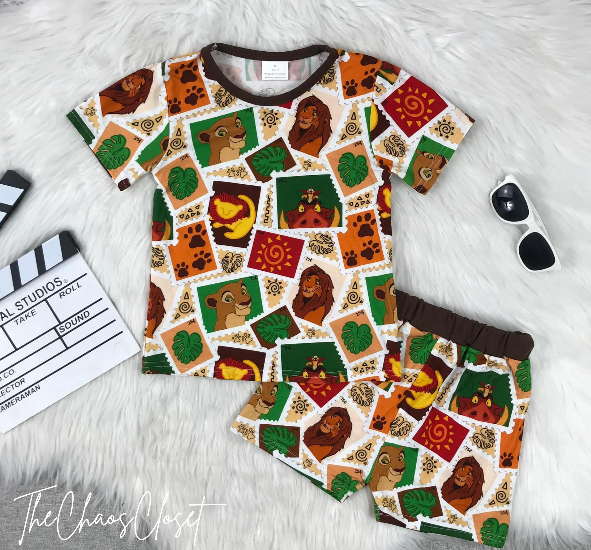 Lion K*ng Shorts Set