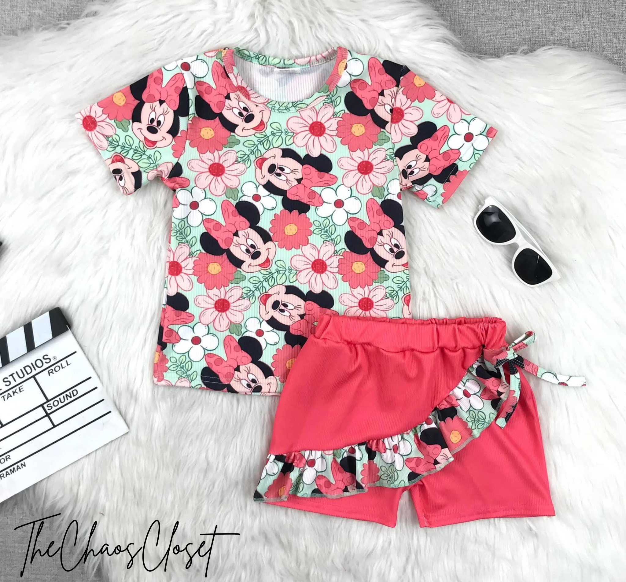 Min*ie Floral Shorts Set