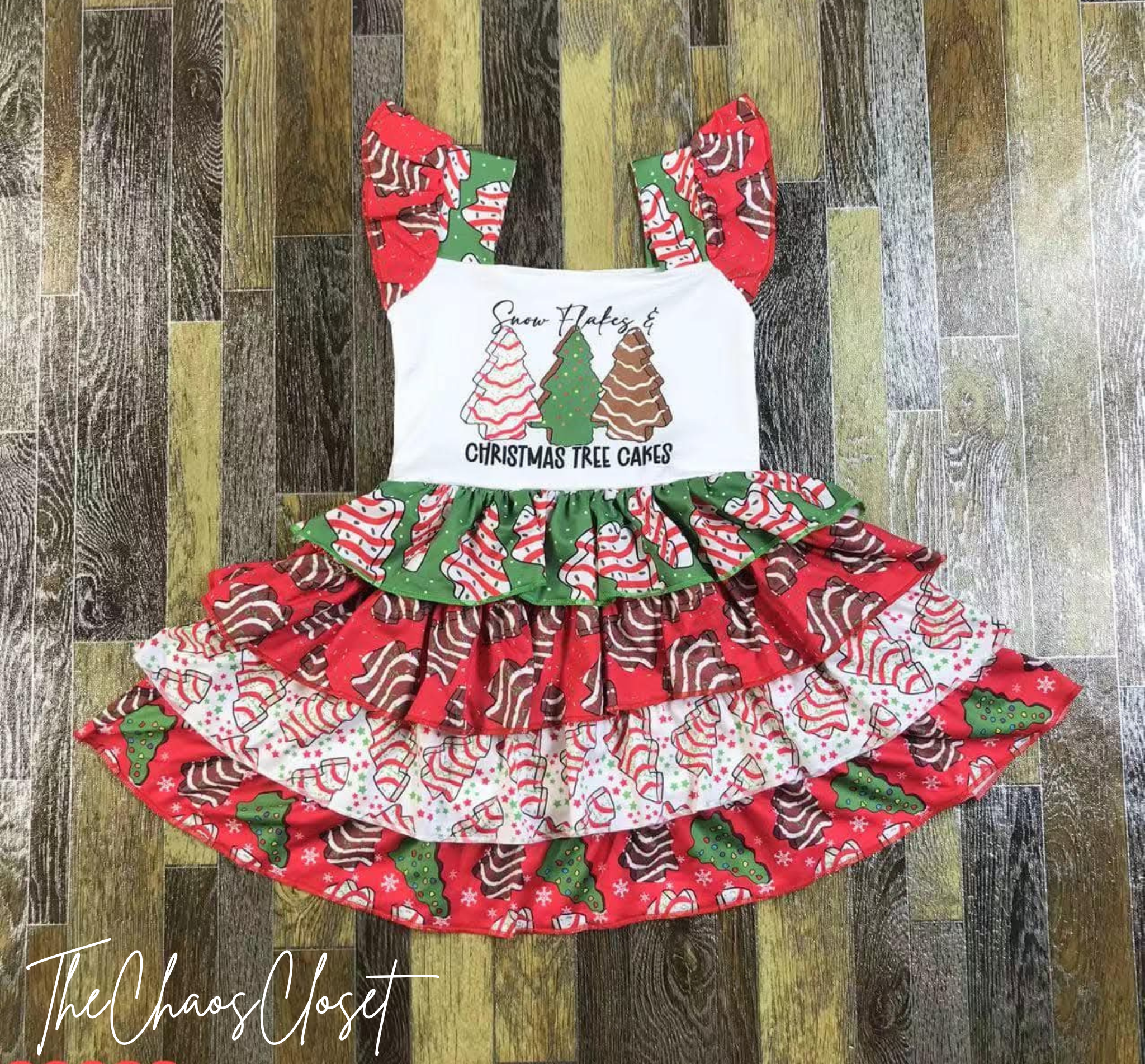 Snow Flakes & Christmas Tree Cakes Dress