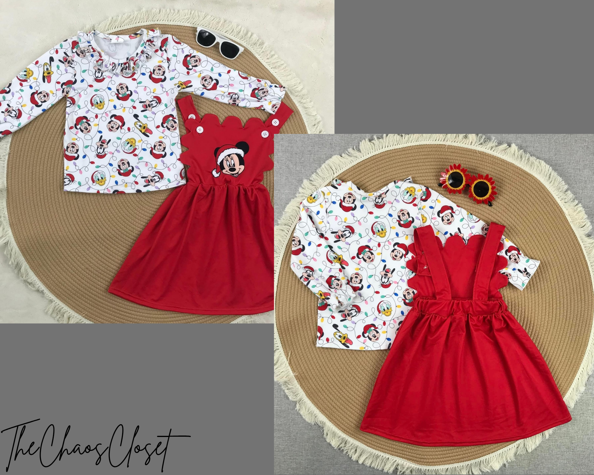 Min*ie Christmas Overall Dress