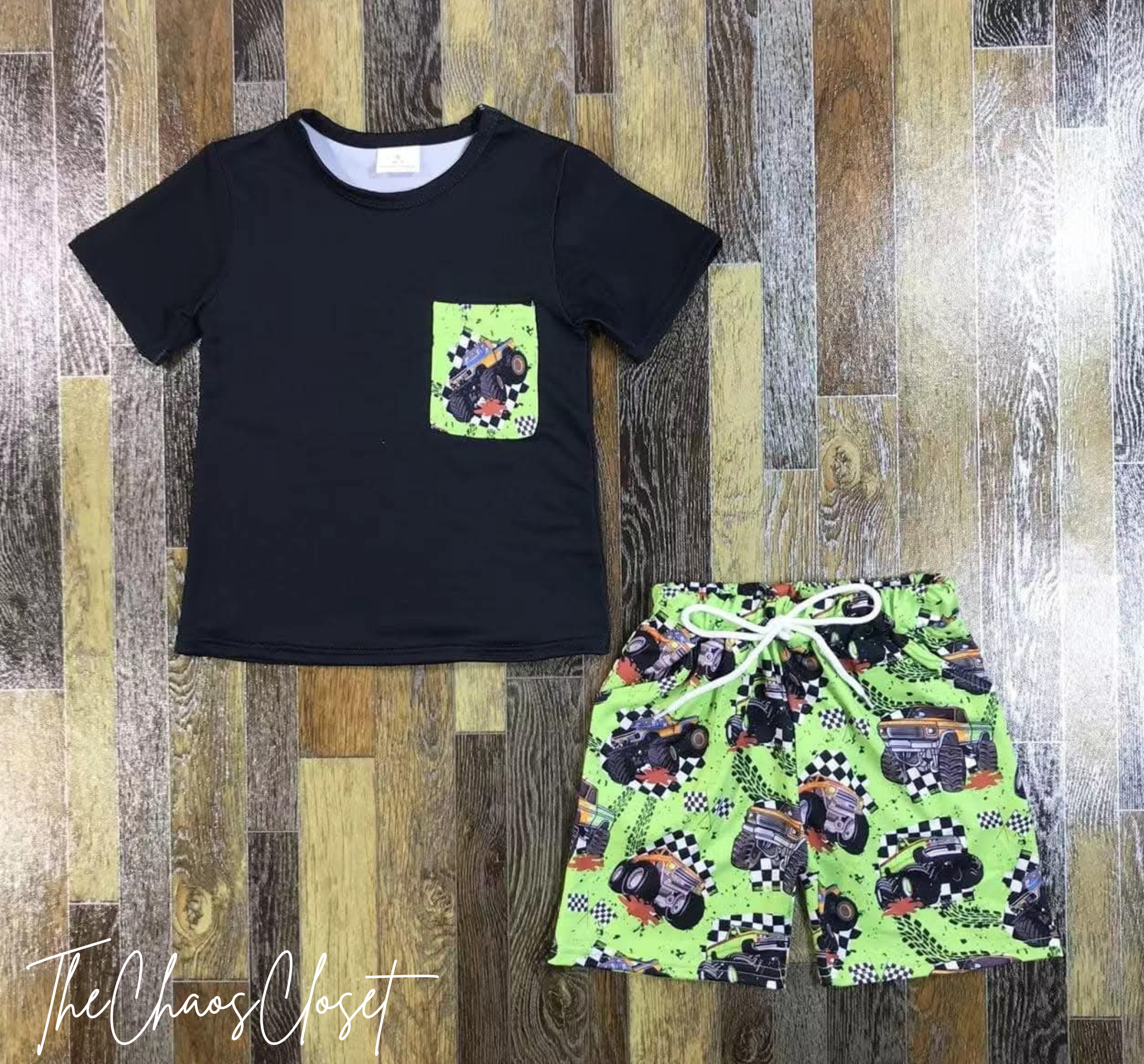 Monster Truck Shorts Set