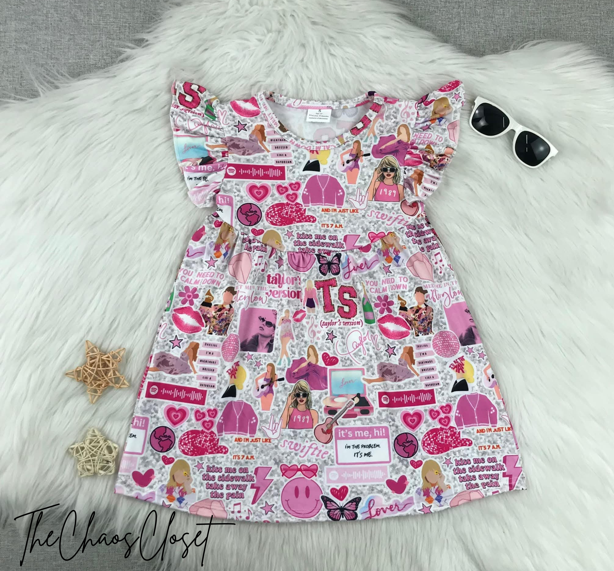 Taylor Swift Flutter Sleeve Dress