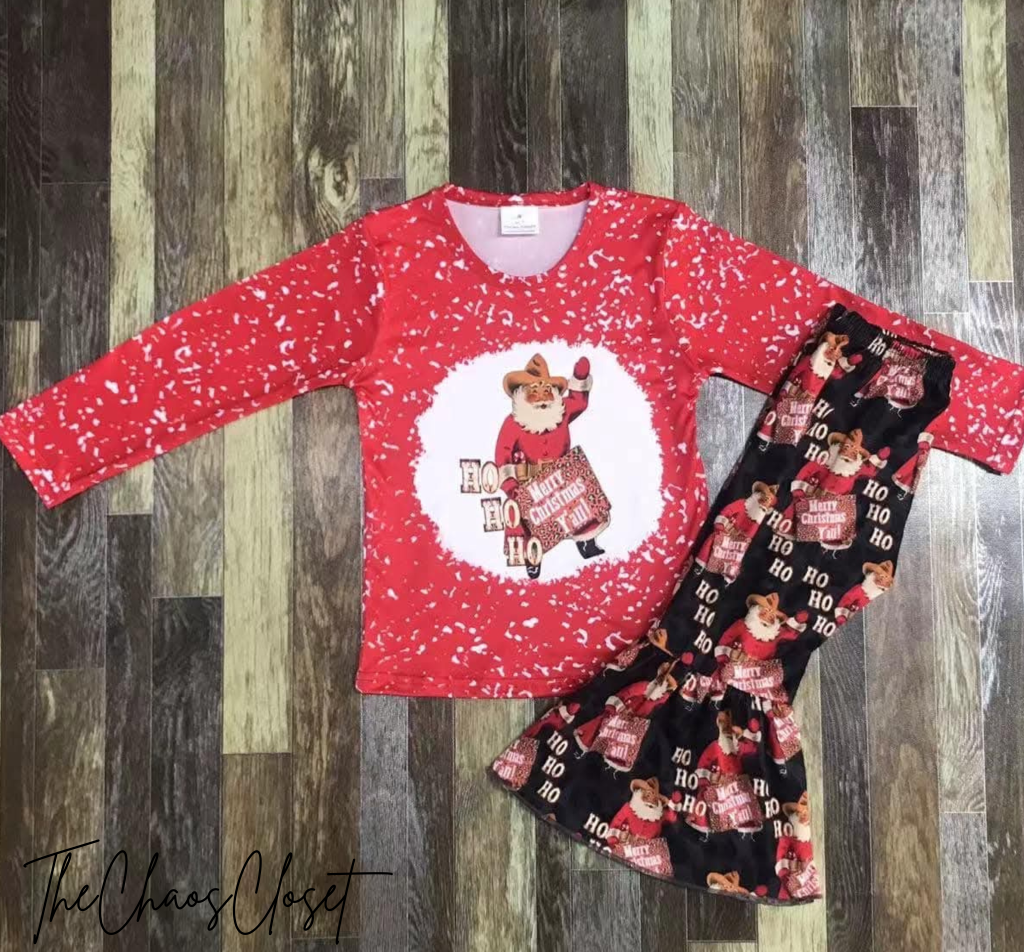 Cowboy Christmas Pants Set