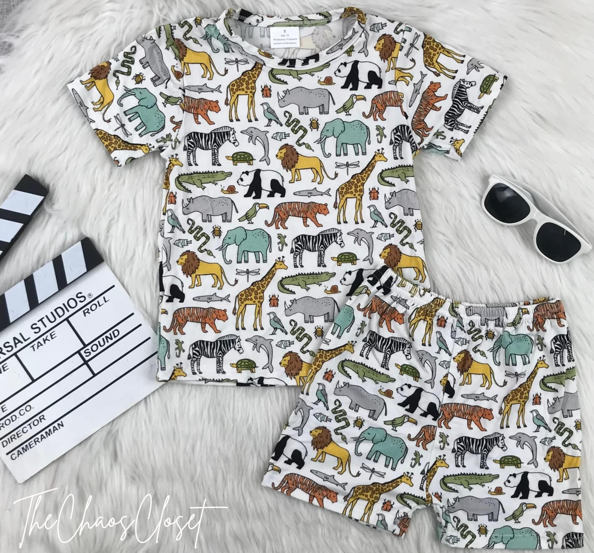 Zoo Day Shorts Set